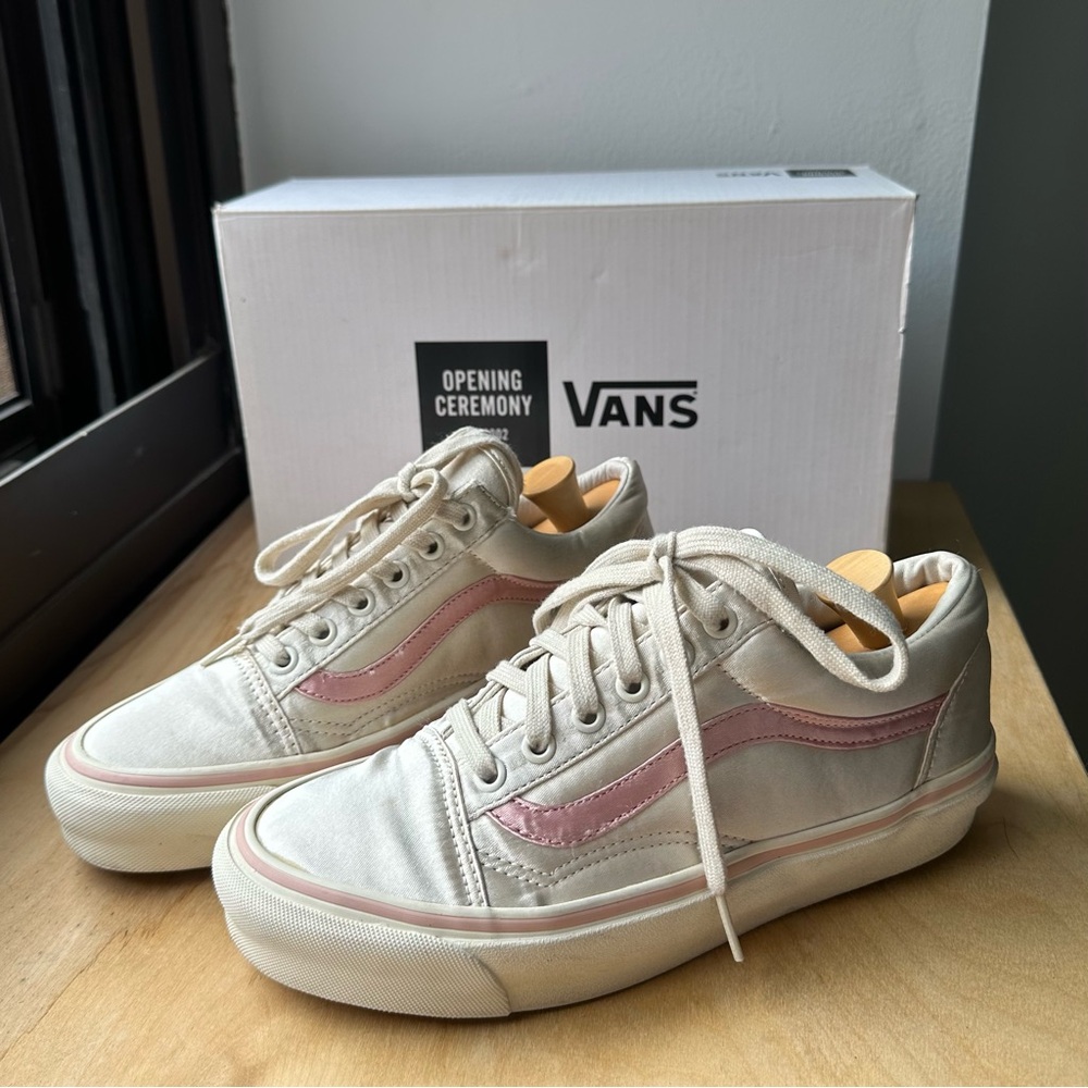 VANS x OPENING CEREMONY OG OLD SKOOL LX OC SATIN - ANTIQUE WHITE / LIGHT PINK 7